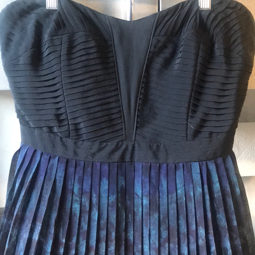 Silence + Noise pleated sleeveless high slit gown